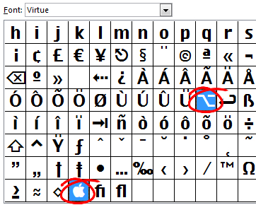 +- symbol in word for mac